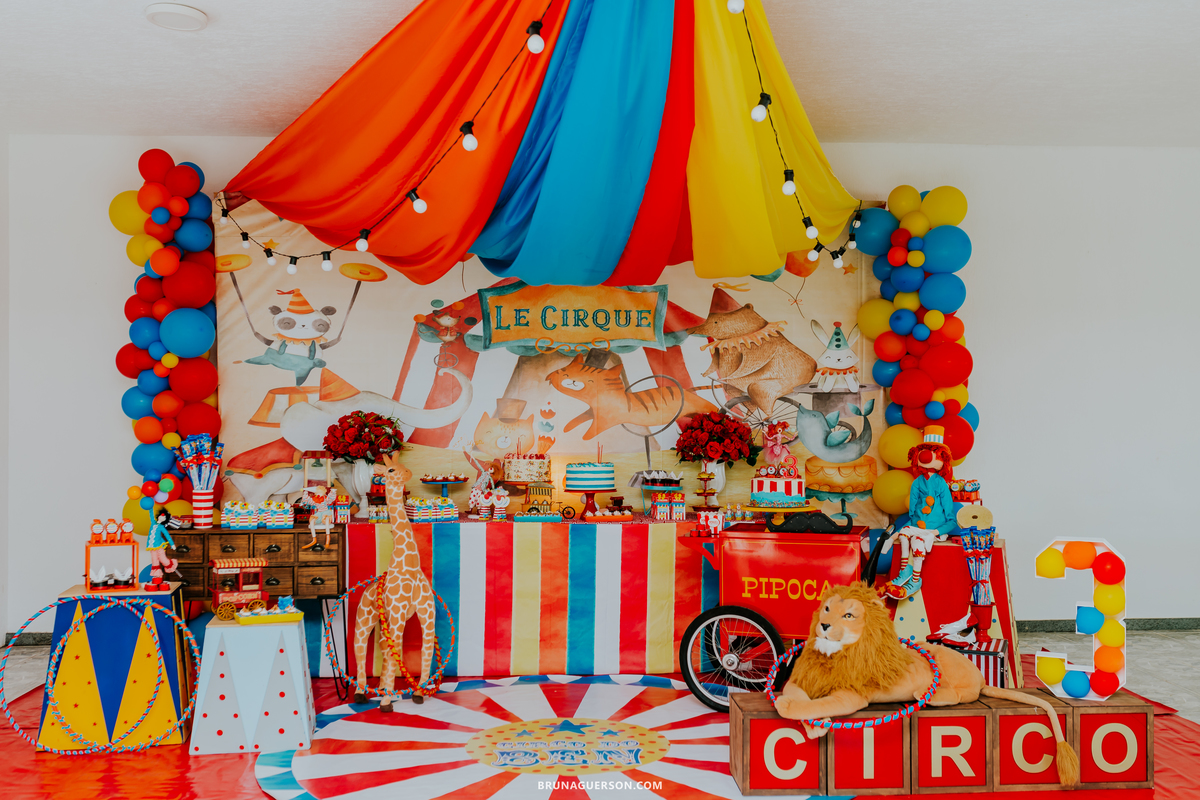fotografa de familia fotografia festa infantil ao ar livre tema circo Rio de Janeiro 3 anos