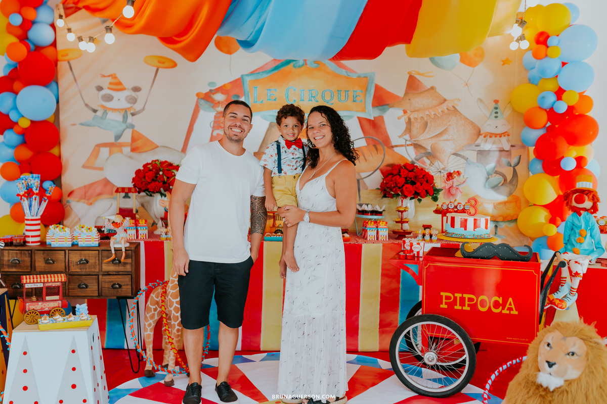 fotografa de familia fotografia festa infantil ao ar livre tema circo Rio de Janeiro 3 anos