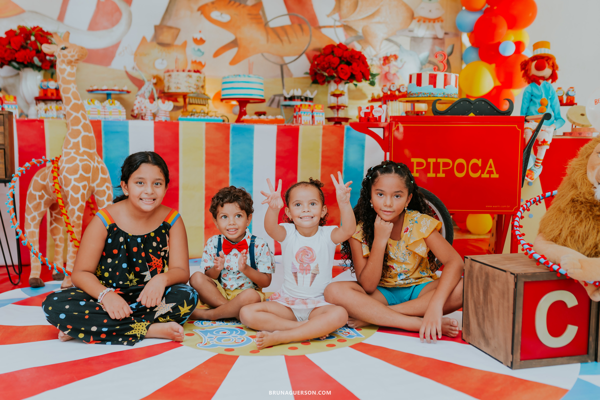fotografa de familia fotografia festa infantil ao ar livre tema circo Rio de Janeiro 3 anos