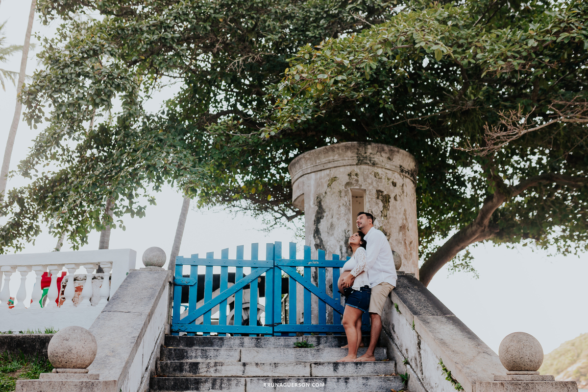 fotografia ensaio de casal gestante externo Rio de Janeiro rj praia vermelha urca 