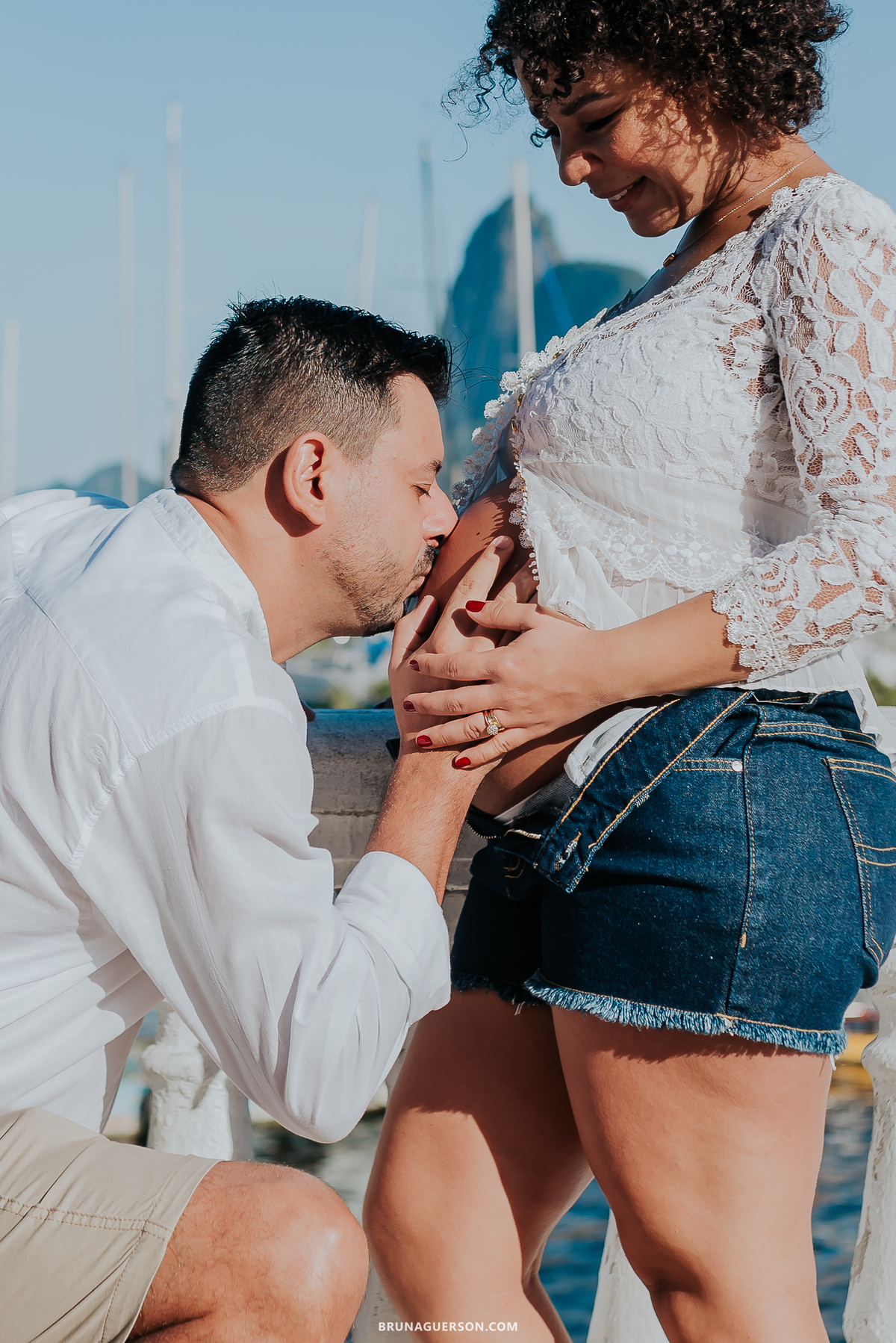 fotografia ensaio de casal gestante externo Rio de Janeiro rj praia vermelha urca 