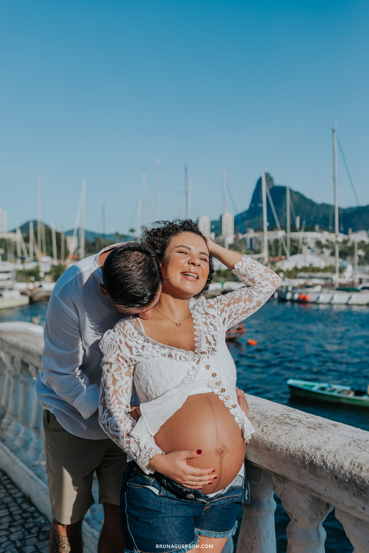 fotografia ensaio de casal gestante externo Rio de Janeiro rj praia vermelha urca 