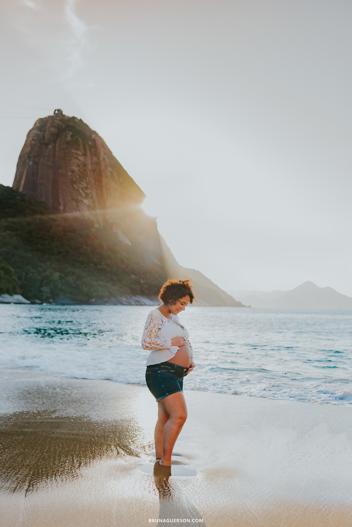 fotografia ensaio de casal gestante externo Rio de Janeiro rj praia vermelha urca 