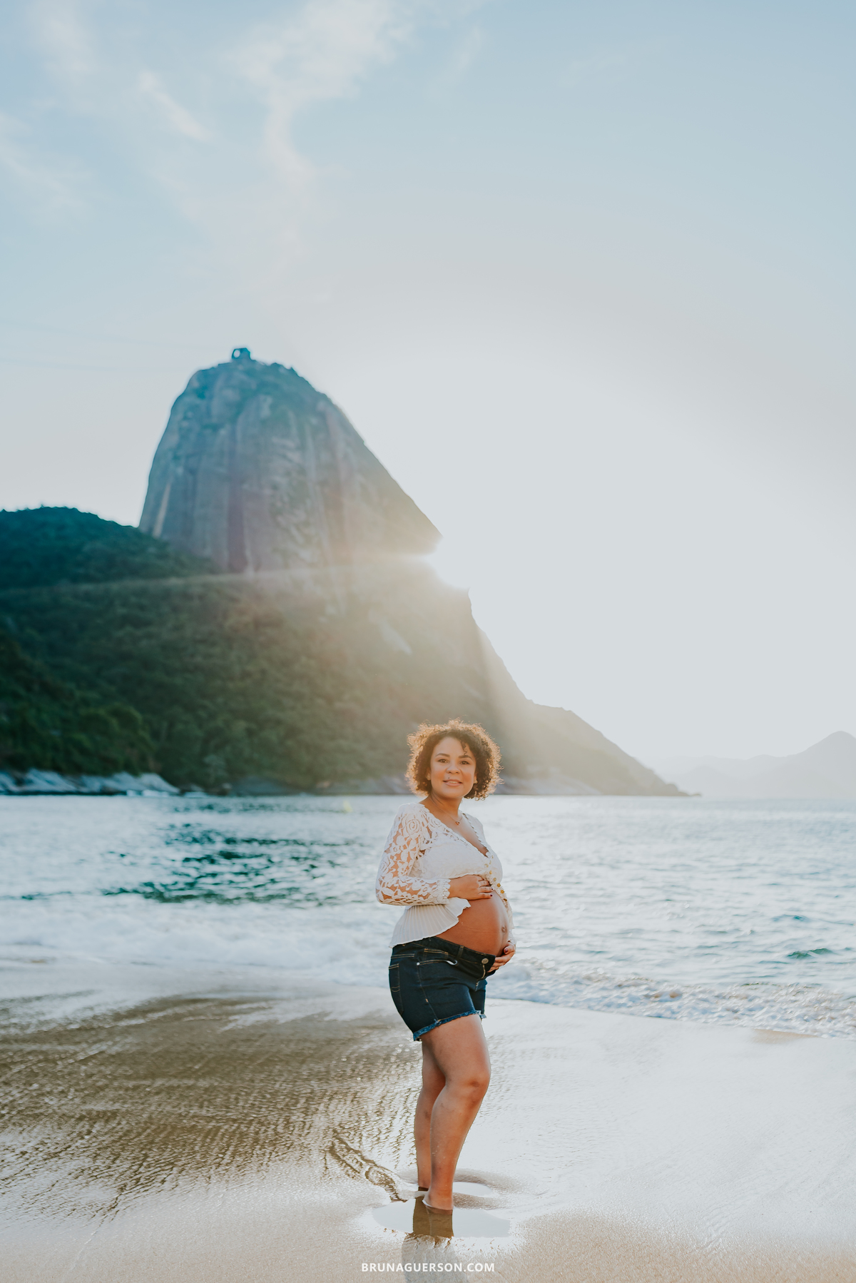 fotografia ensaio de casal gestante externo Rio de Janeiro rj praia vermelha urca 