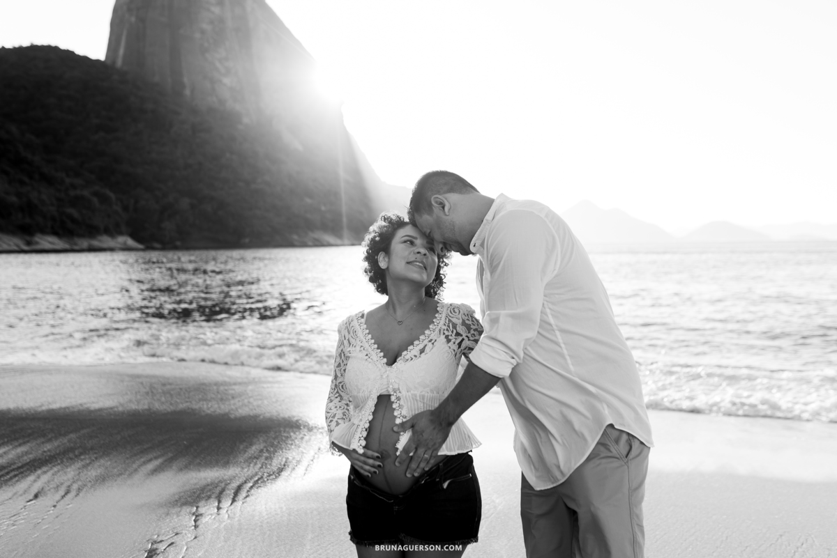 fotografia ensaio de casal gestante externo Rio de Janeiro rj praia vermelha urca 