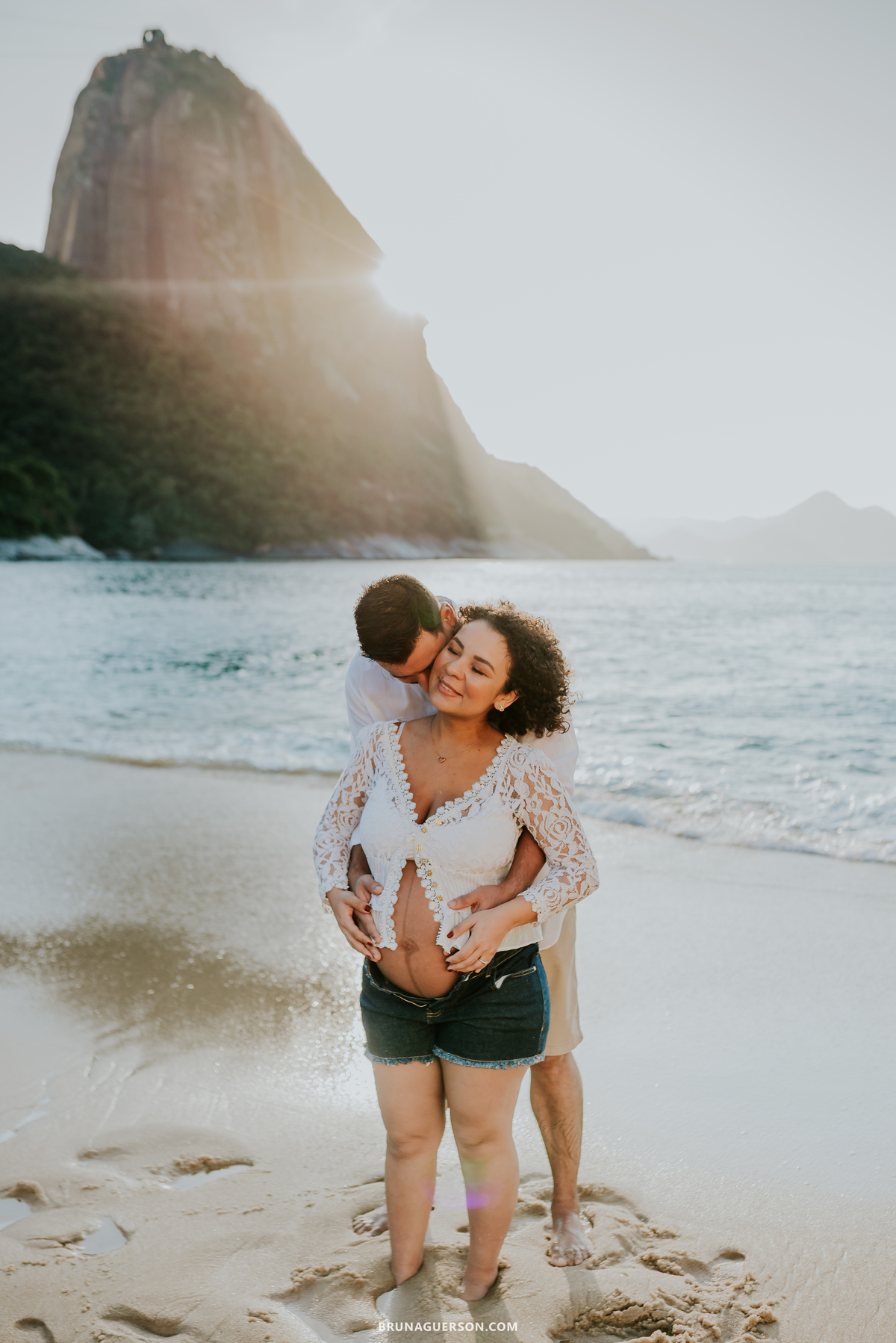 fotografia ensaio de casal gestante externo Rio de Janeiro rj praia vermelha urca 