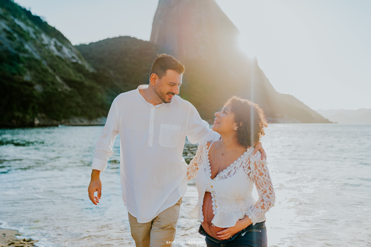 fotografia ensaio de casal gestante externo Rio de Janeiro rj praia vermelha urca 