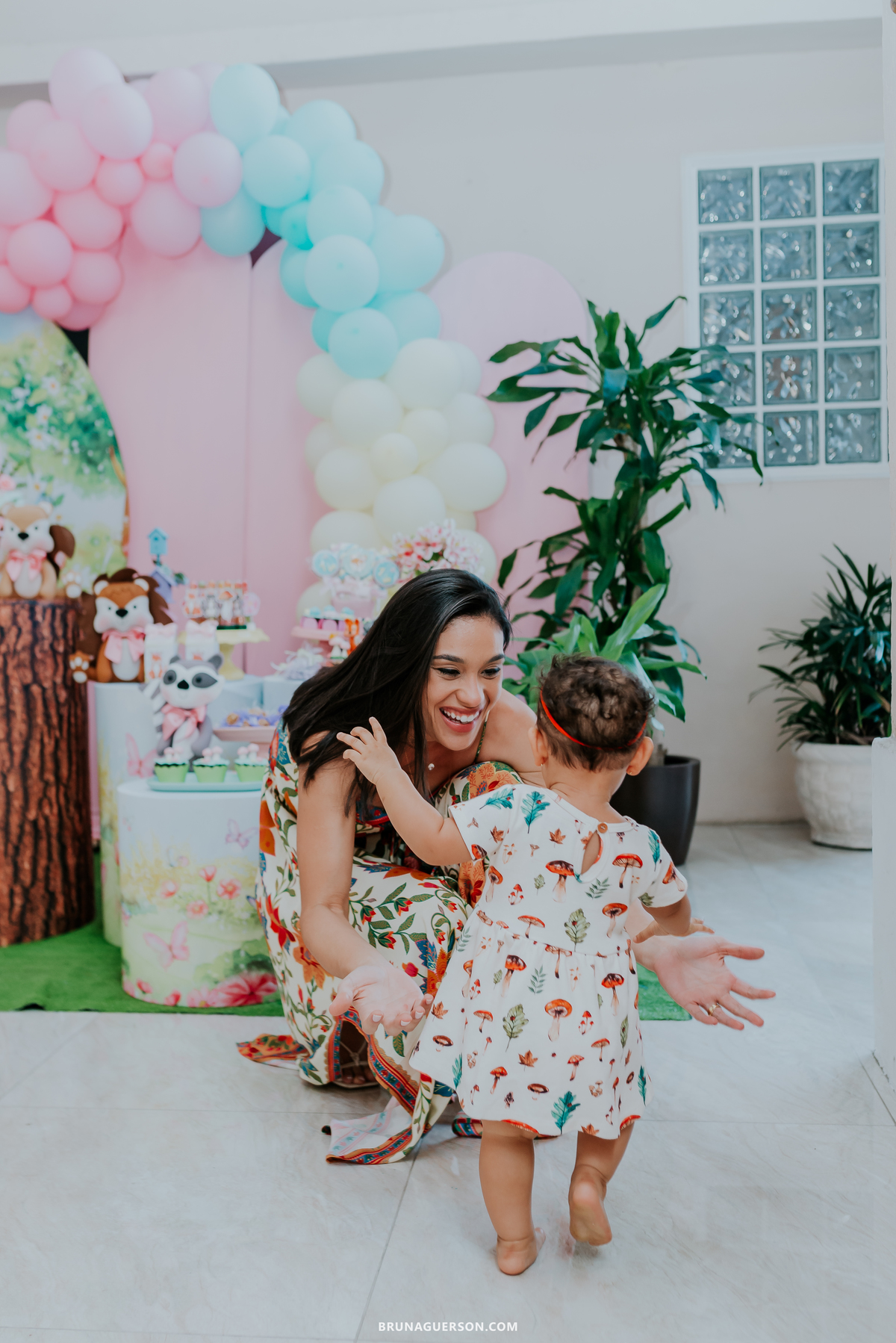 fotografia festa infantil em casa 1 ano menina raposa bosque encantado  rio de janeiro