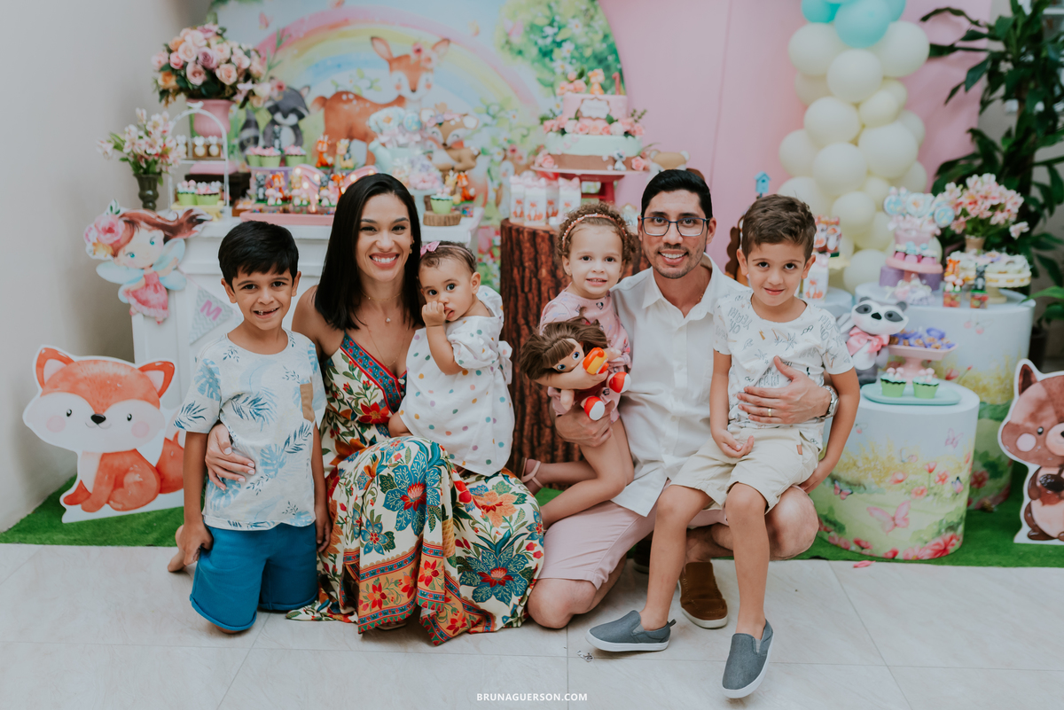 fotografia festa infantil em casa 1 ano menina raposa bosque encantado  rio de janeiro