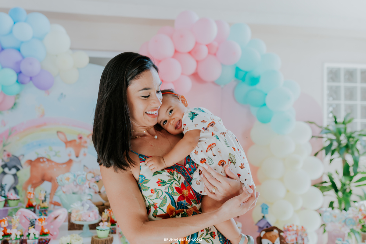 fotografia festa infantil em casa 1 ano menina raposa bosque encantado  rio de janeiro