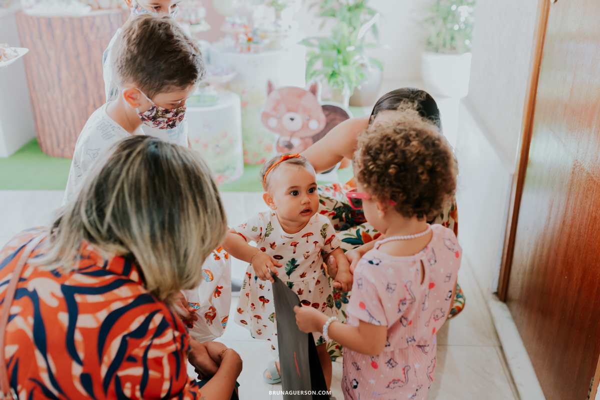 fotografia festa infantil em casa 1 ano menina raposa bosque encantado  rio de janeiro