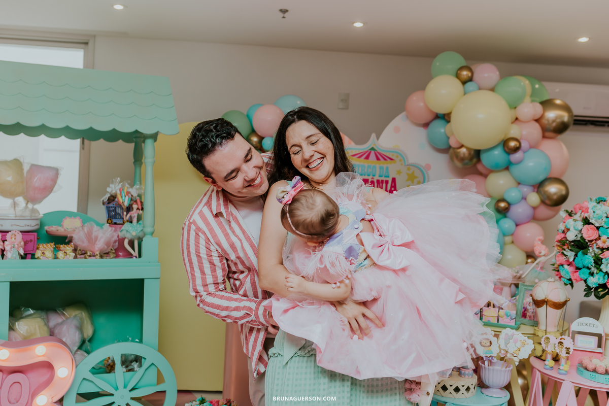 fotografia festa infantil menina 1 ano circo Icarai rio de janeiro niteroi