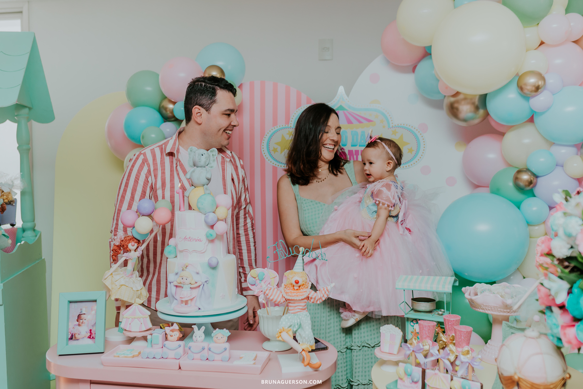fotografia festa infantil menina 1 ano circo Icarai rio de janeiro niteroi
