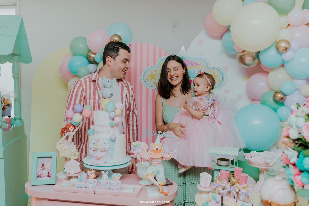 fotografia festa infantil menina 1 ano circo Icarai rio de janeiro niteroi