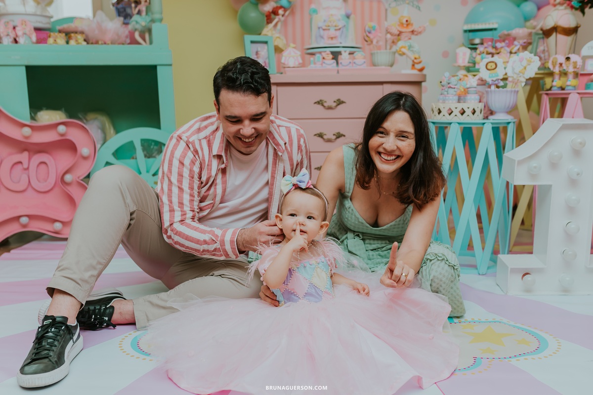 fotografia festa infantil menina 1 ano circo Icarai rio de janeiro niteroi