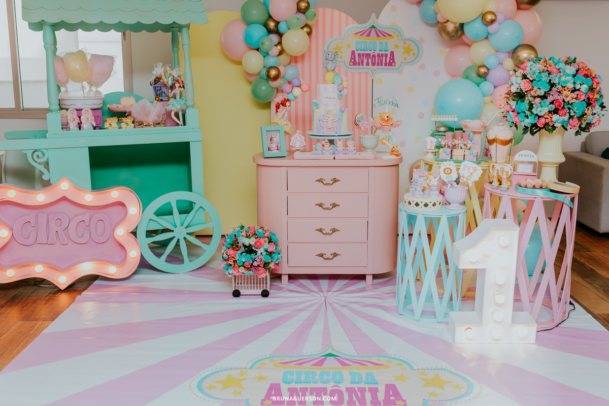 fotografia festa infantil menina 1 ano circo Icarai rio de janeiro niteroi