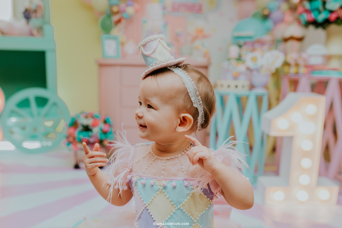 fotografia festa infantil menina 1 ano circo Icarai rio de janeiro niteroi