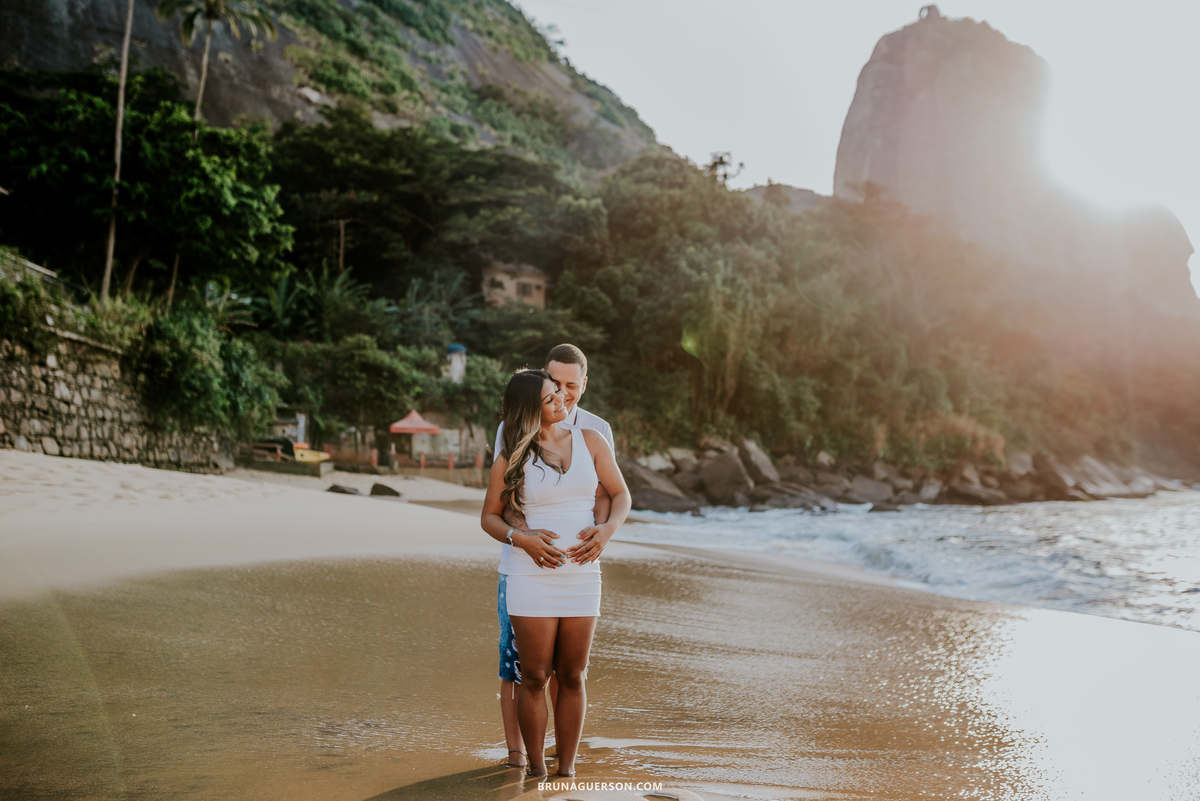 fotografia ensaio externo praia vermelha urca Rio de Janeiro gestante revelação