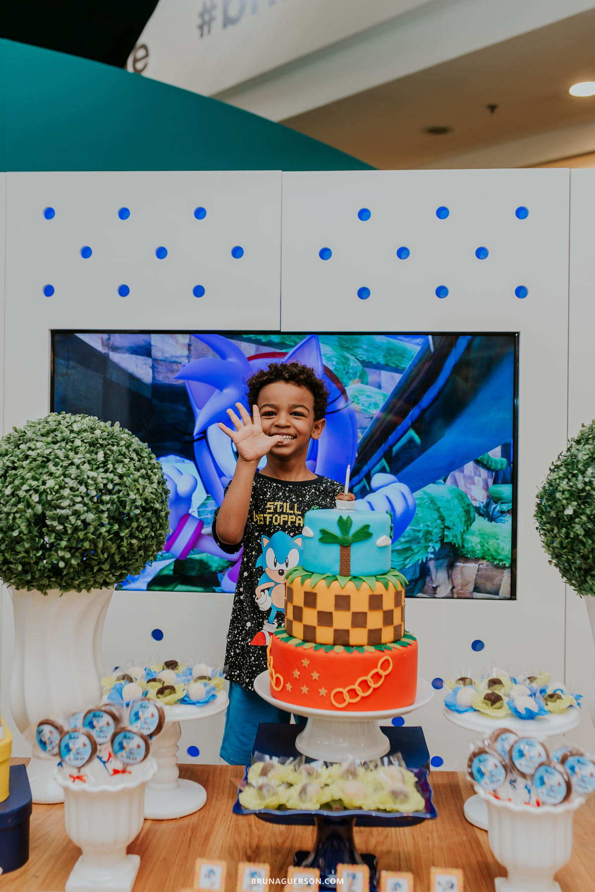 fotografia festa infantil animasom via parque shopping barra da tijuca Rio de Janeiro rj sonic 