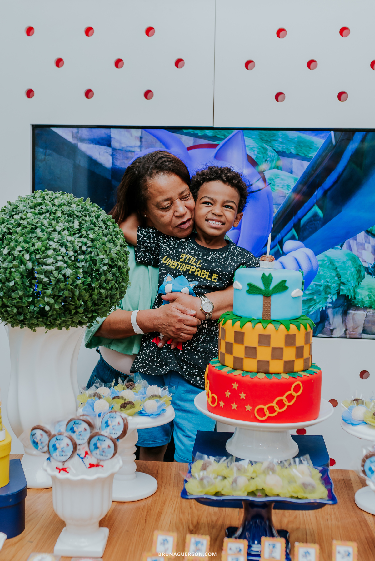 fotografia festa infantil animasom via parque shopping barra da tijuca Rio de Janeiro rj sonic 