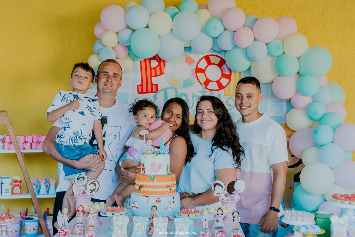 fotografia festa infantil Rio de Janeiro pool party 1 ano 