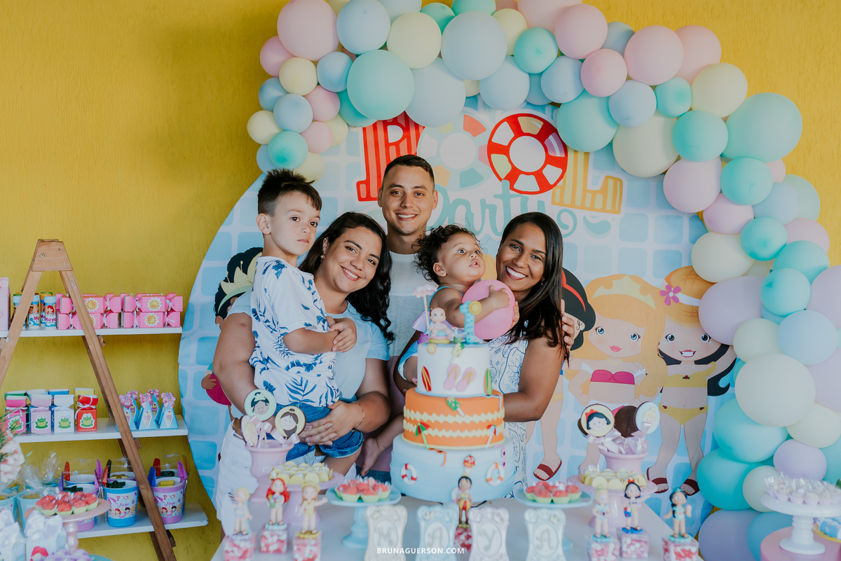 fotografia festa infantil Rio de Janeiro pool party 1 ano 