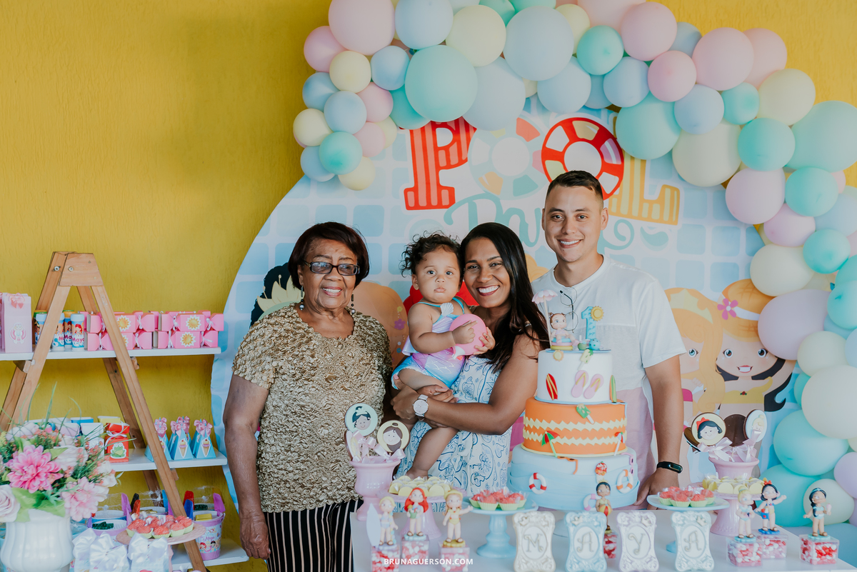 fotografia festa infantil Rio de Janeiro pool party 1 ano 