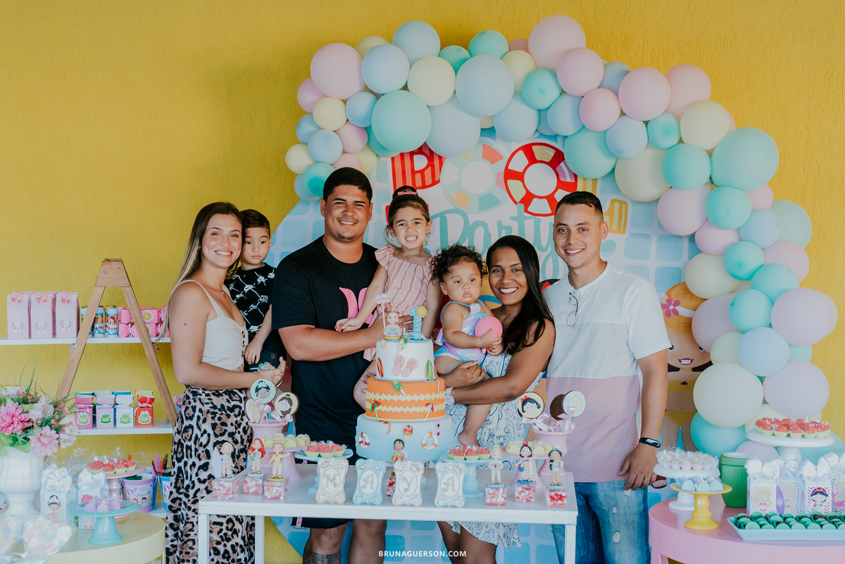 fotografia festa infantil Rio de Janeiro pool party 1 ano 