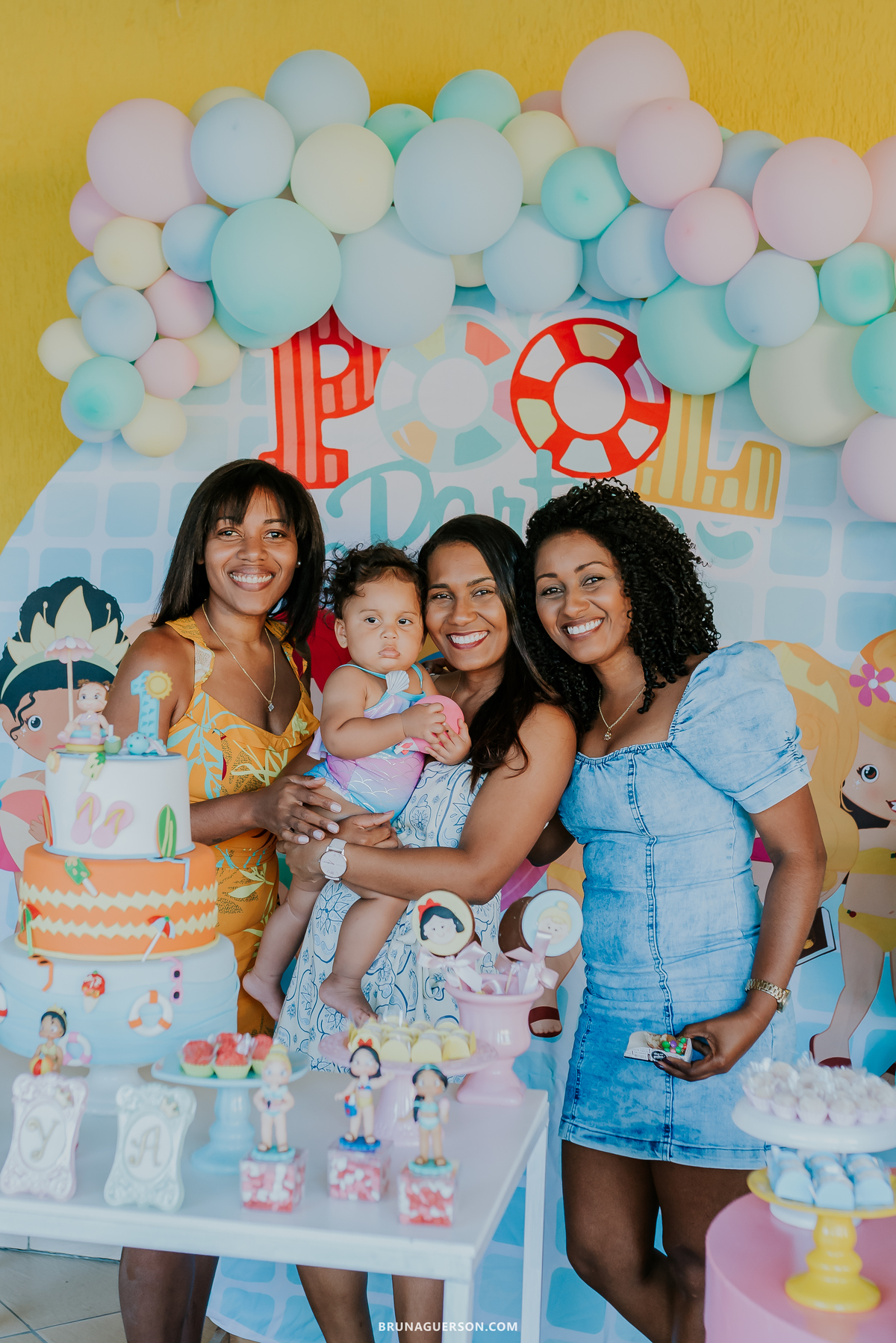 fotografia festa infantil Rio de Janeiro pool party 1 ano 