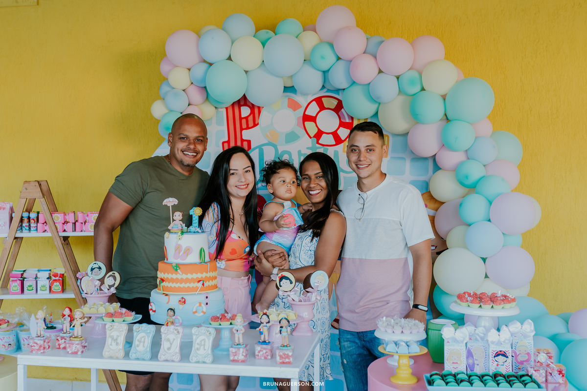 fotografia festa infantil Rio de Janeiro pool party 1 ano 