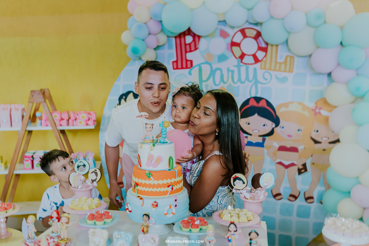 fotografia festa infantil Rio de Janeiro pool party 1 ano 