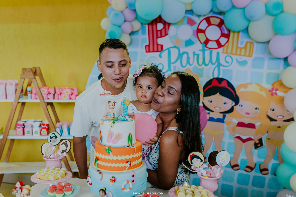 fotografia festa infantil Rio de Janeiro pool party 1 ano 