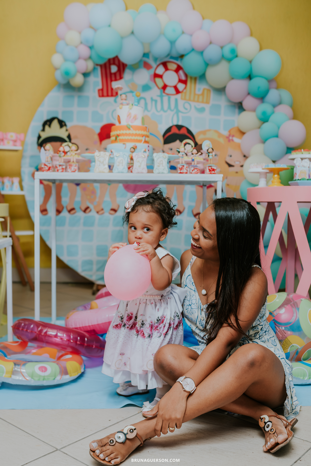 fotografia festa infantil Rio de Janeiro pool party 1 ano 