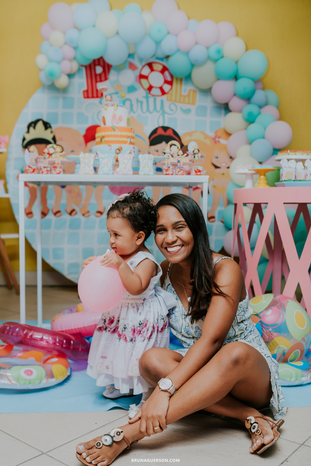 fotografia festa infantil Rio de Janeiro pool party 1 ano 