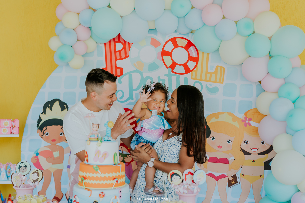 fotografia festa infantil Rio de Janeiro pool party 1 ano 