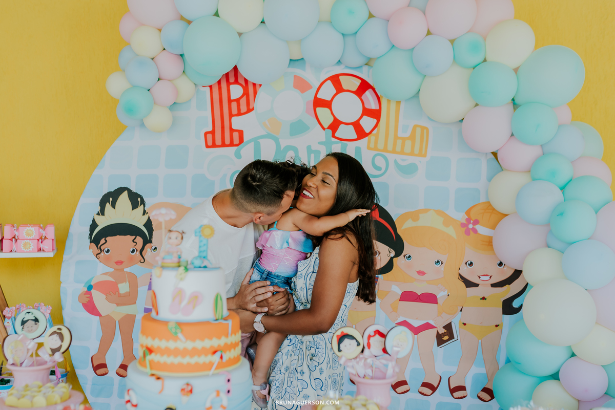 fotografia festa infantil Rio de Janeiro pool party 1 ano 