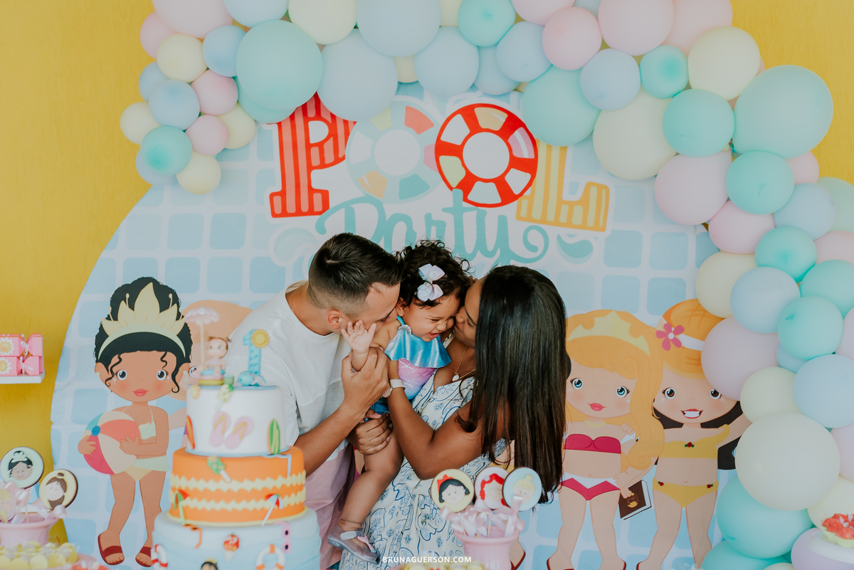 fotografia festa infantil Rio de Janeiro pool party 1 ano 