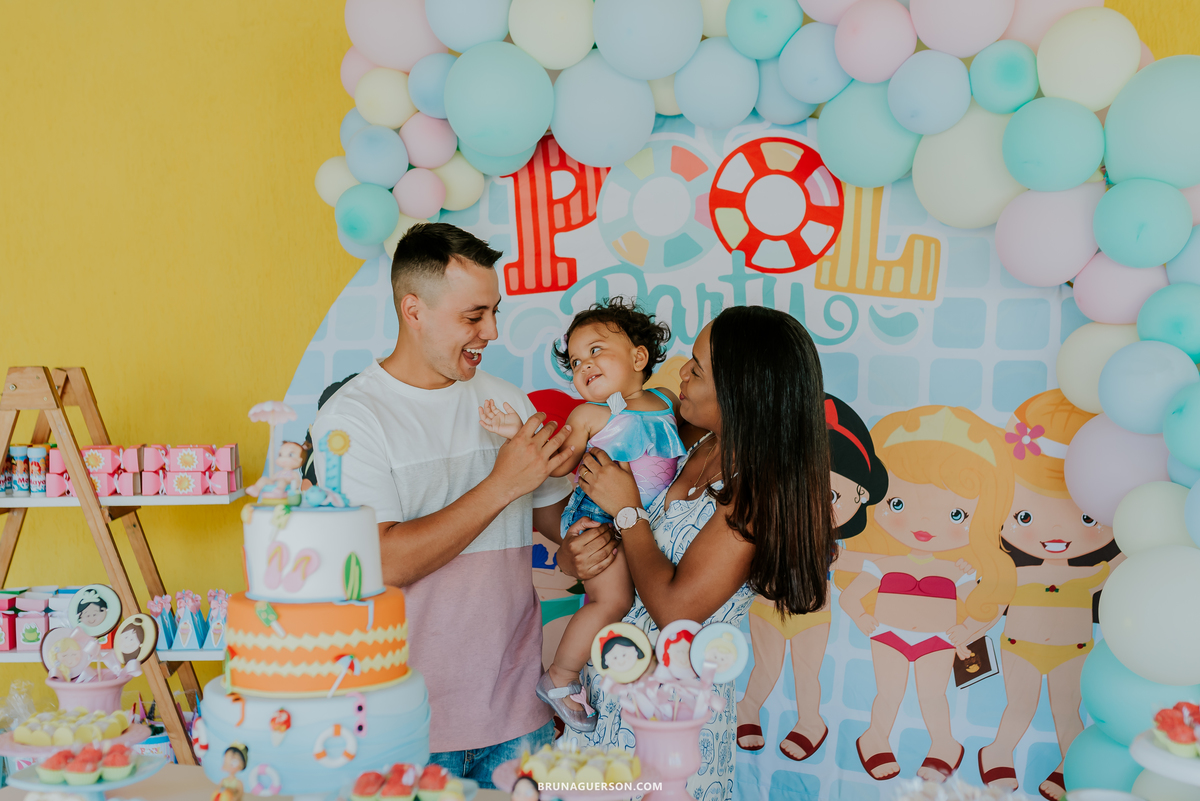 fotografia festa infantil Rio de Janeiro pool party 1 ano 