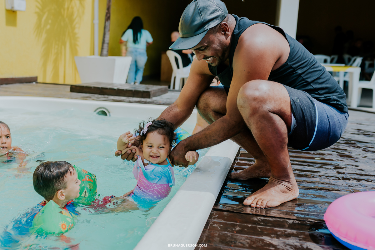 fotografia festa infantil Rio de Janeiro pool party 1 ano 