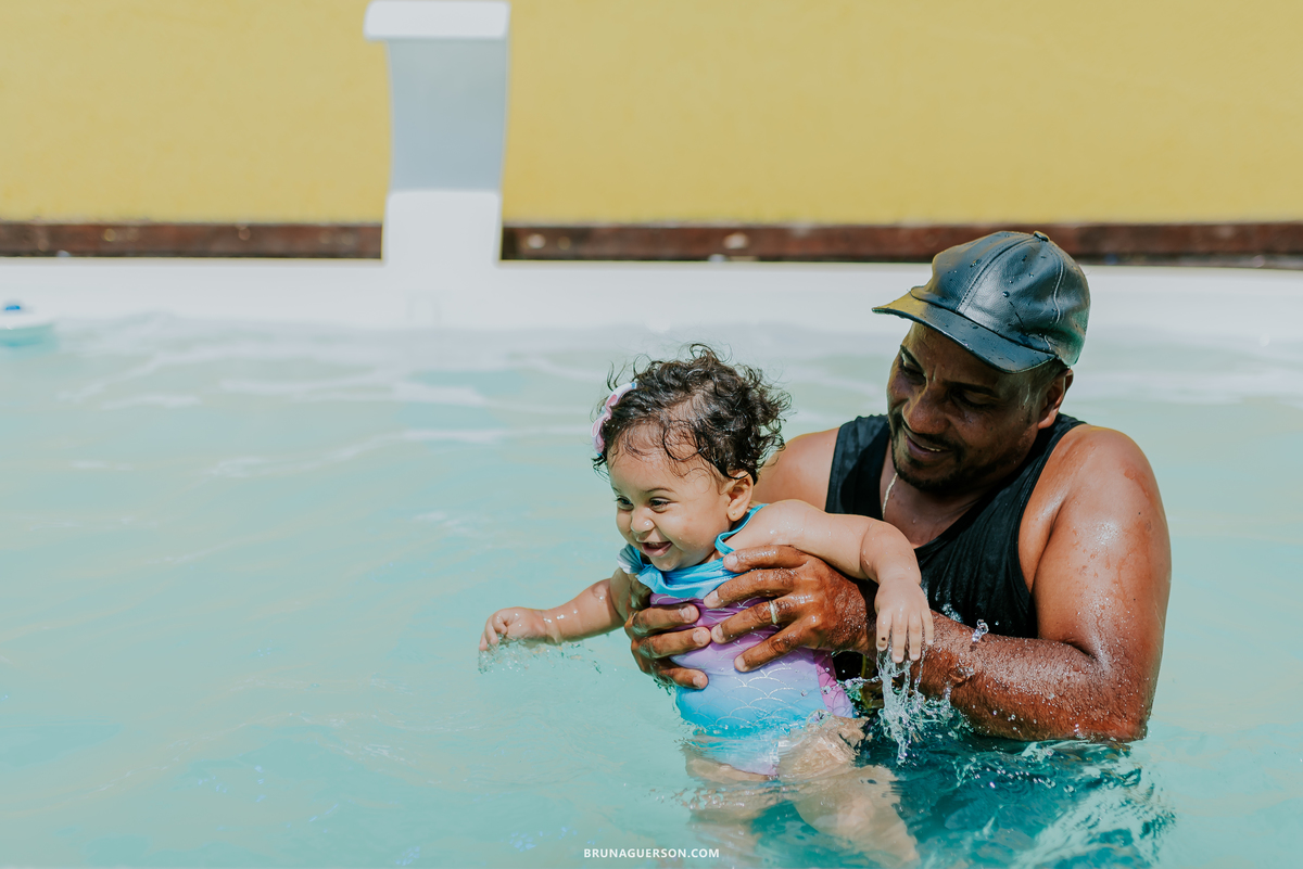 fotografia festa infantil Rio de Janeiro pool party 1 ano 