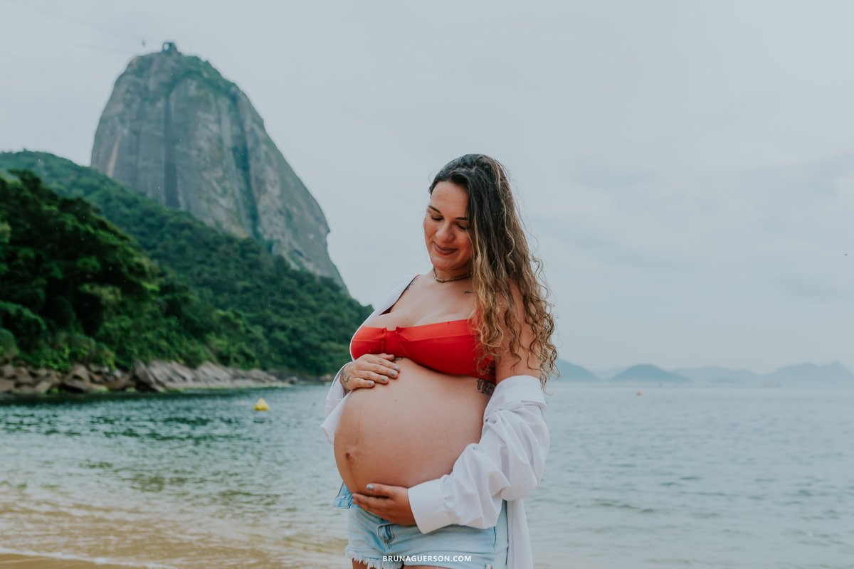 fotografia ensaio gestante externo rio de janeiro urca praia vermelha