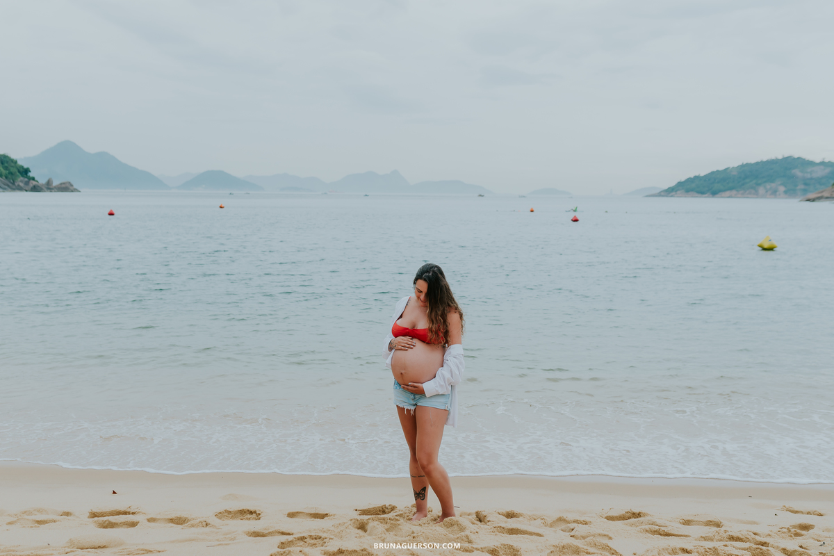 fotografia ensaio gestante externo rio de janeiro urca praia vermelha