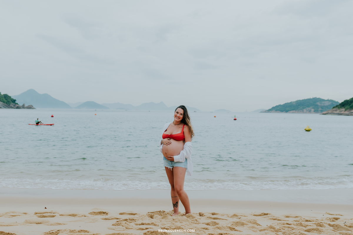 fotografia ensaio gestante externo rio de janeiro urca praia vermelha