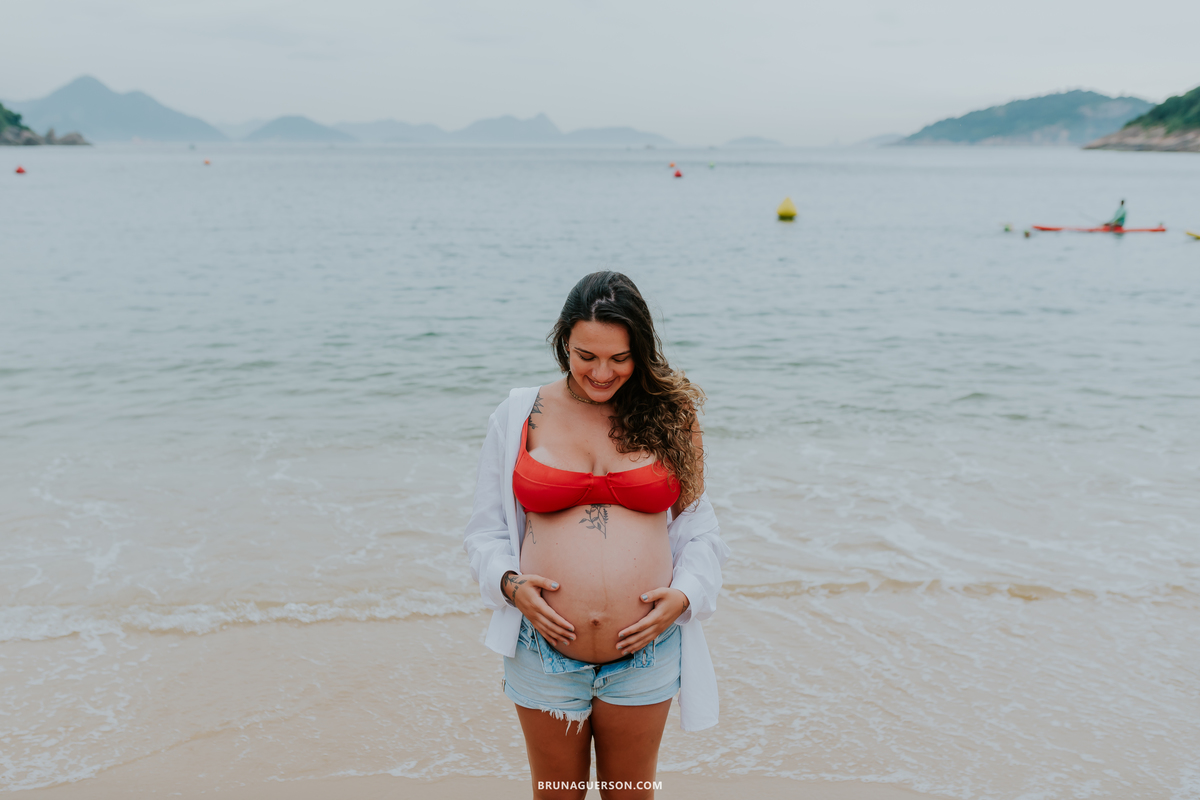 fotografia ensaio gestante externo rio de janeiro urca praia vermelha