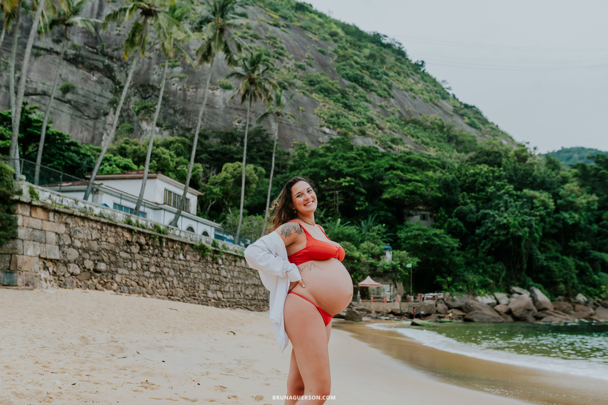 fotografia ensaio gestante externo rio de janeiro urca praia vermelha