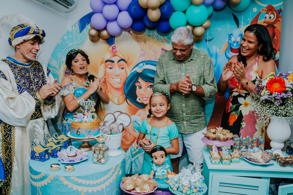 fotografia festa infantil tijuca rio de janeiro 6 anos Sophia Aladdin jasmine