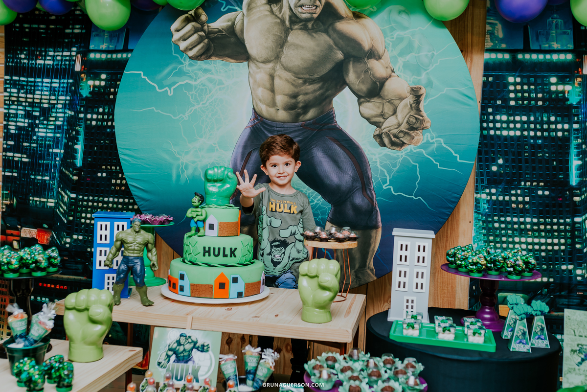 fotografia festa infantil casa de festas uni uni te Rio de Janeiro barra da tijuca lucas 5 anos hulk