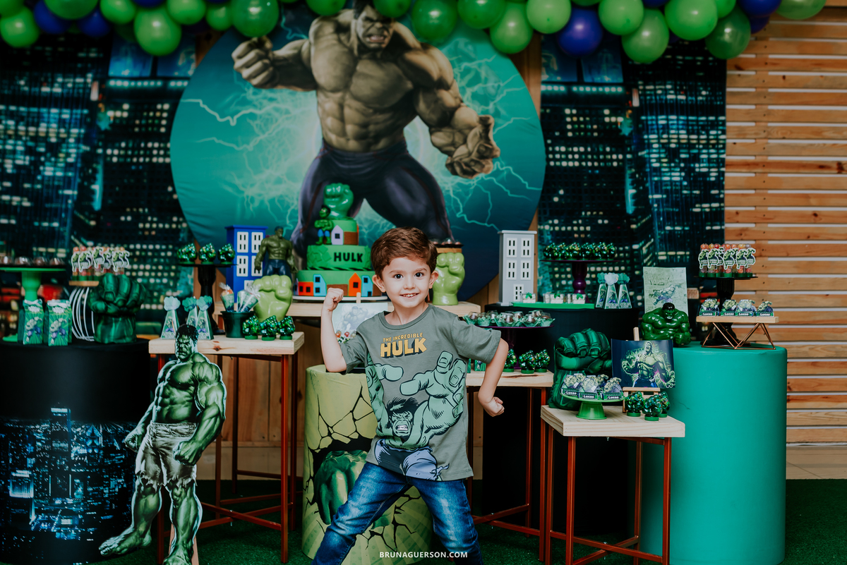 fotografia festa infantil casa de festas uni uni te Rio de Janeiro barra da tijuca lucas 5 anos hulk