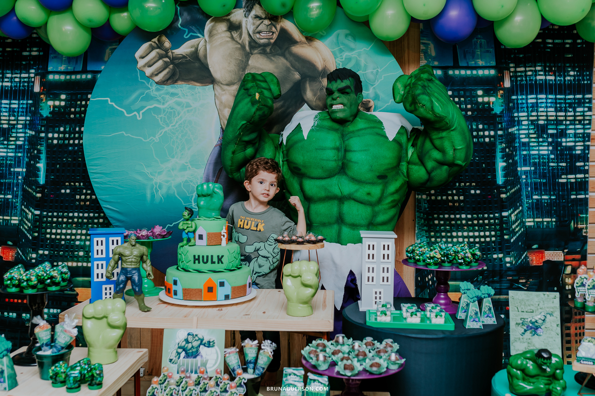 fotografia festa infantil casa de festas uni uni te Rio de Janeiro barra da tijuca lucas 5 anos hulk