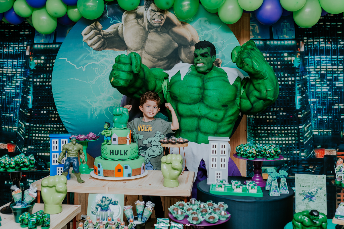 fotografia festa infantil casa de festas uni uni te Rio de Janeiro barra da tijuca lucas 5 anos hulk